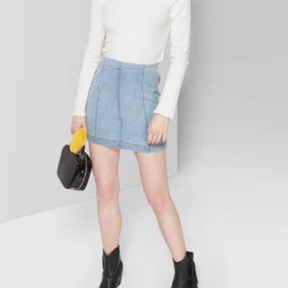 Wild Fable Light Wash Denim Mini Skirt